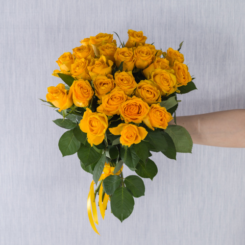 Букет из 25 Роз Кения Желтые арт. 7313-Ж
