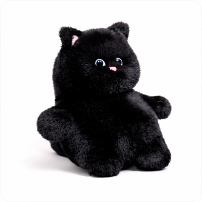 Кот Толстяк 35-40 см. ЧЕРНЫЙ арт.84266